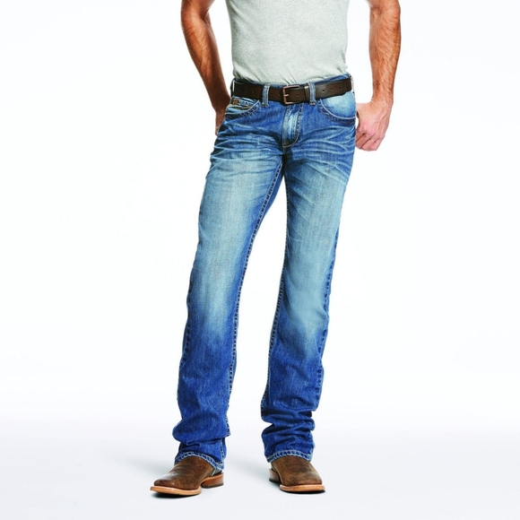 ARIAT DENIM MENS M5 SLIM STRAIGHT JEANS (38/34) - Picture 4 of 12
